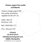 Chaîne argent fine maille scintillante