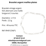 Bracelet argent 925 mailles figaro