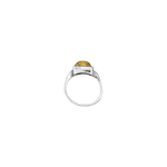 Bague argent 925 avec ambre chamarrée