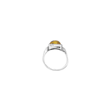 Bague argent 925 avec ambre chamarrée