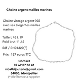 Chaîne argent mailles marines