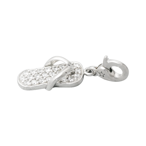 Pendentif tong argent 925 et pierres blanches