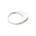 Bague argent ovoïde et plate