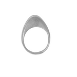 Bague argent ovoïde et plate
