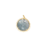 Pendentif or jaune 750, visage de femme en émaux