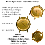 Montre Alpina modèle président automatique