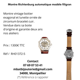 Montre Richtenburg automatique bracelet cuir