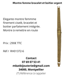 Montre femme bracelet et boitier argent