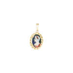 Médaille or jaune 750 et émaux