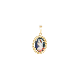 Médaille or jaune 750 et émaux