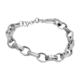 Bracelet argent articulé maillons ovales