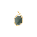 Médaille or jaune avec visage de femme en relief