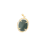 Médaille or jaune avec visage de femme en relief