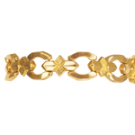 Bracelet or jaune 750 alternant des maillons différents