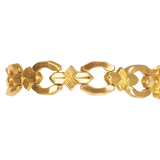 Bracelet or jaune 750 alternant des maillons différents