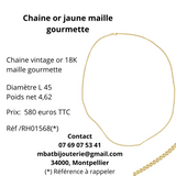 Chaîne en or jaune 750 maille gourmette