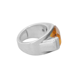 Bague argent avec une magnifique citrine