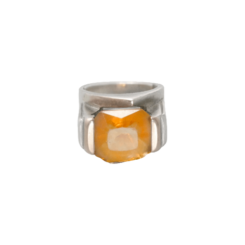 Bague argent avec une magnifique citrine
