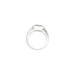 Bague en argent avec améthyste rectangulaire