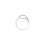 Bague en argent avec améthyste rectangulaire