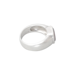 Bague en argent avec améthyste rectangulaire
