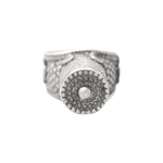 Bague argent originale avec un cylindre de 2 cm de hauteur