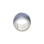 Anneau argent large avec lapis lazuli