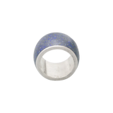 Anneau argent large avec lapis lazuli