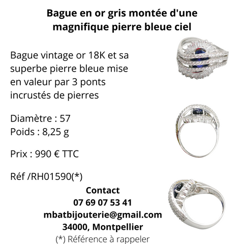 Bague or 750 18k prix hotsell