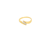 Bague or jaune avec 3 diamants