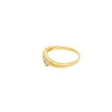 Bague or jaune avec 3 diamants