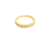 Bague or jaune 750 avec 7 diamants