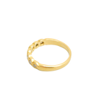 Bague or jaune 750 avec 7 diamants