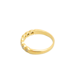 Bague or jaune 750 avec 7 diamants