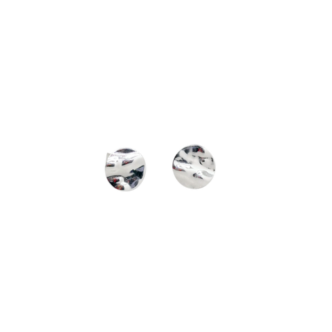 Boucles d'oreille or gris 750 rondes
