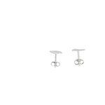 Boucles d'oreille or gris 750 rondes