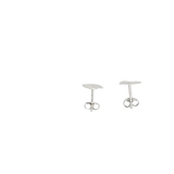 Boucles d'oreille or gris 750 rondes