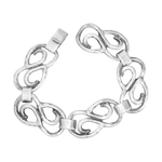 Bracelet argent en maille motif infini