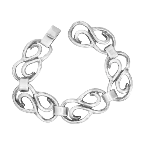 Bracelet argent en maille motif infini