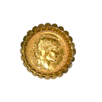 Broche or jaune 750 avec pièce de 20fr coq Marianne 900
