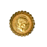 Broche or jaune 750 avec pièce de 20fr coq Marianne 900