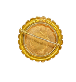Broche or jaune 750 avec pièce de 20fr coq Marianne 900