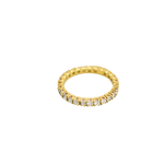 Bague or jaune américaine avec 27 diamants