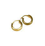 Boucles d'oreille or jaune 750 dessin géométrique