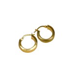 Boucles d'oreille or jaune 750 dessin géométrique