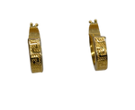 Boucles d'oreille or jaune 750 dessin géométrique