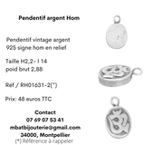Pendentif argent Hom