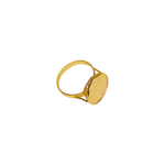 Bague or jaune avec pièce de 2,5 pesos