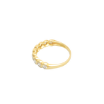 Bague or jaune 750, 9 diamants