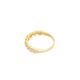 Bague or jaune 750, 9 diamants